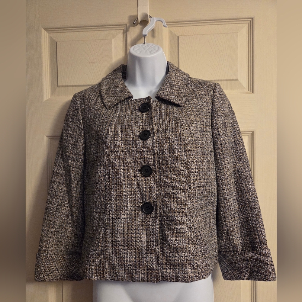 Tahari Women's Tweed  Blazer Jacket Size 4